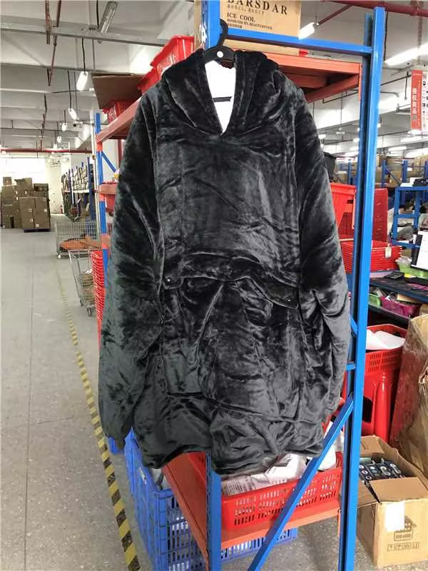 Ogrzewana bluza-koc oversize z sherpy z 3 poziomami