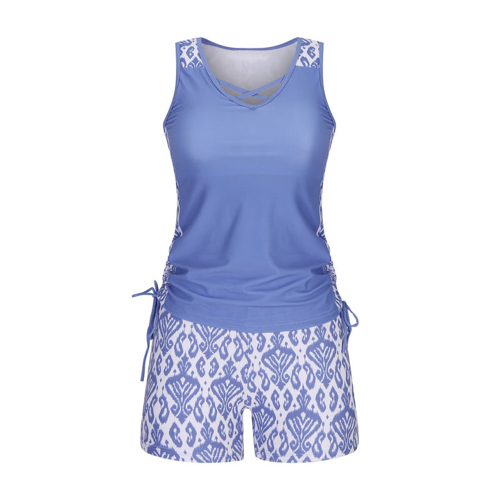 European And American Women's Seperated Swimwear High Waist Swimsuit Tied Top