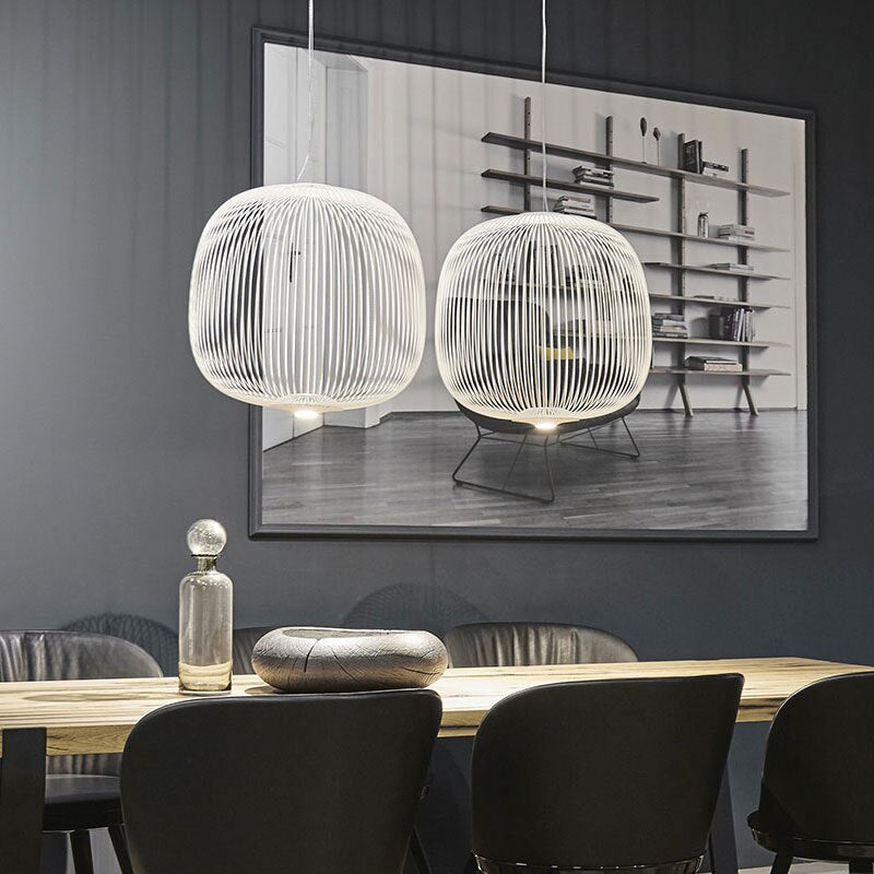 Lampa wisząca z motywem promieni, żelazna, szerokość 35 cm, wysokość zwisu 135 cm