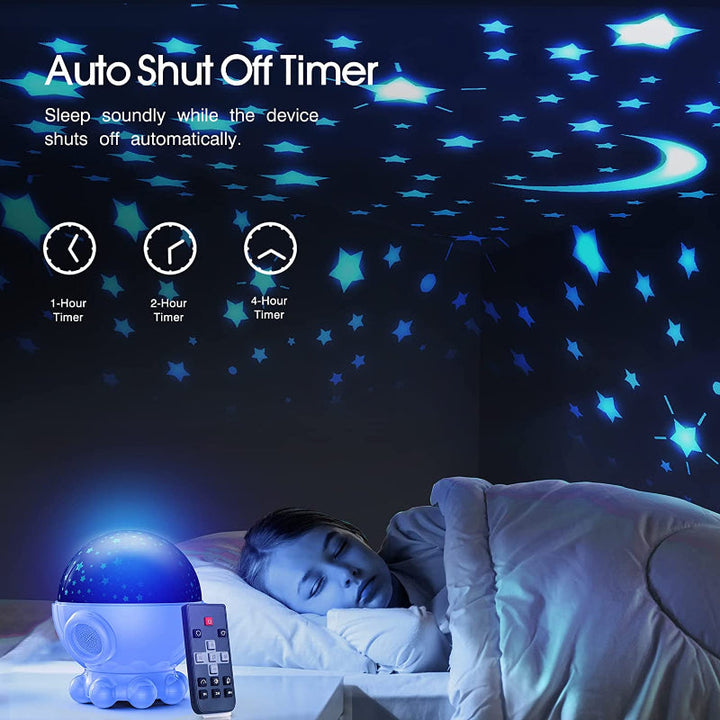 Lampka nocna LED z projekcją oceanu i gwiazd oraz funkcją muzyczną - DreamAura