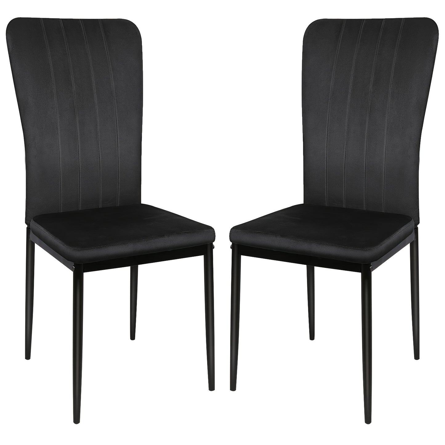 Zestaw krzeseł z wysokim przeszywanym oparcie