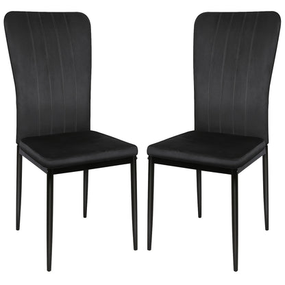 Zestaw krzeseł z wysokim przeszywanym oparcie