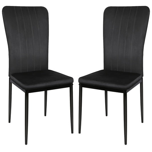 Zestaw krzeseł z wysokim przeszywanym oparcie