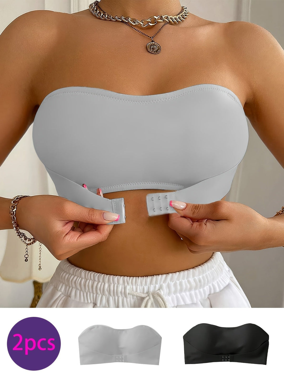 Biustonosz bandeau bez szwów - miękki i wygodny, bez fiszbin