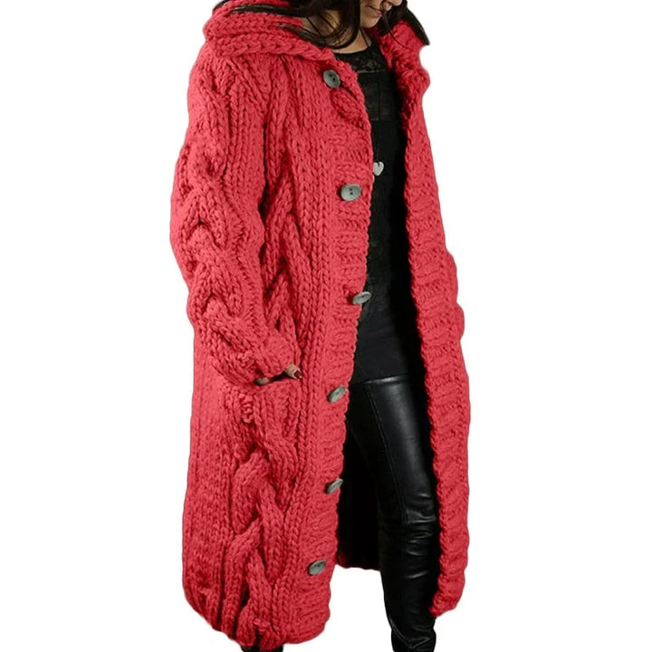Wygodny gruby sweter rozpinany - Emma