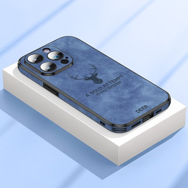 Luksusowe etui na iPhone'a z jeleniej skóry - Veltro