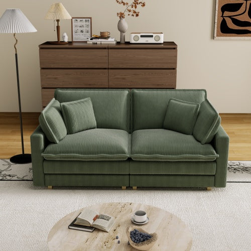Sofa modułowa z czterema poduszkami
