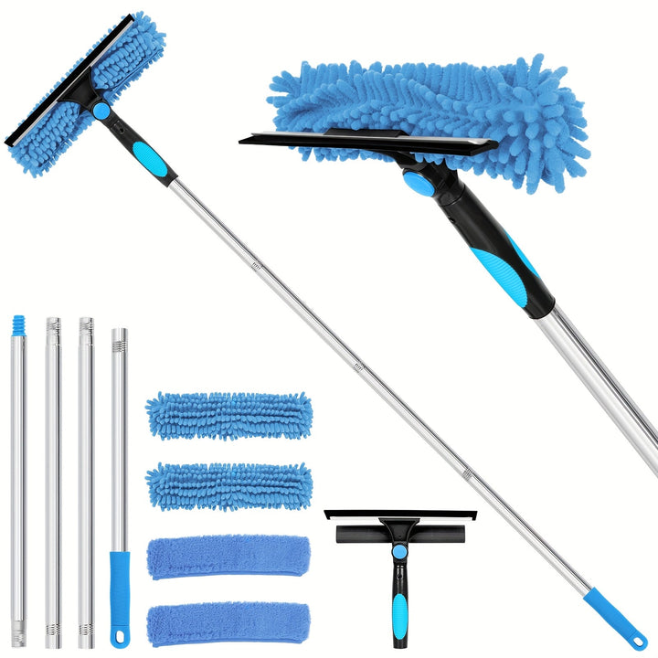 Crystal Clear Vindu Cleaner – profesjonalny system do mycia okien i szyb 2 w 1 z teleskopowym uchwytem