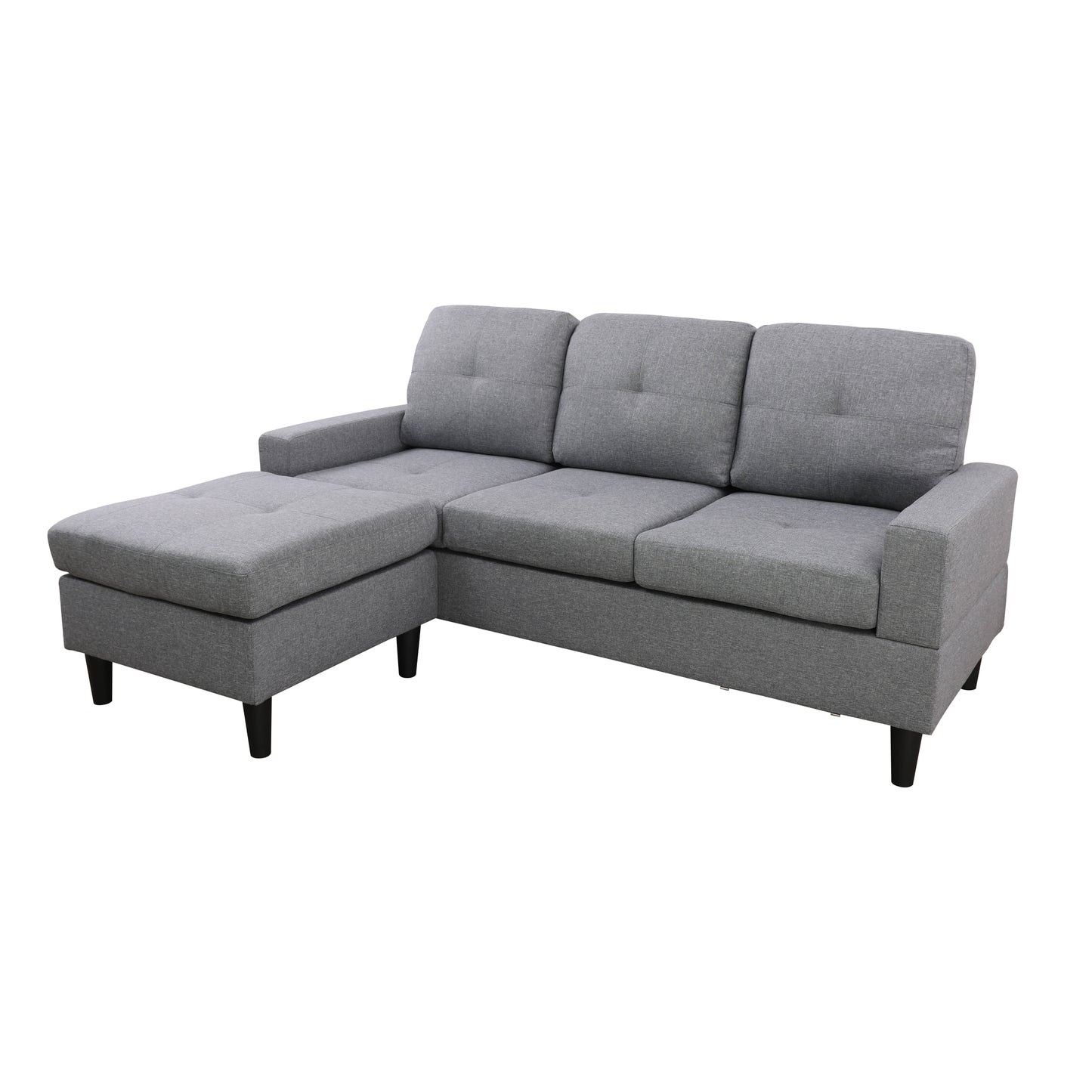 Sofa narożna z pufami i schowkiem