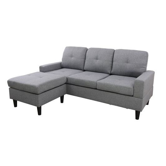 Sofa narożna z pufami i schowkiem
