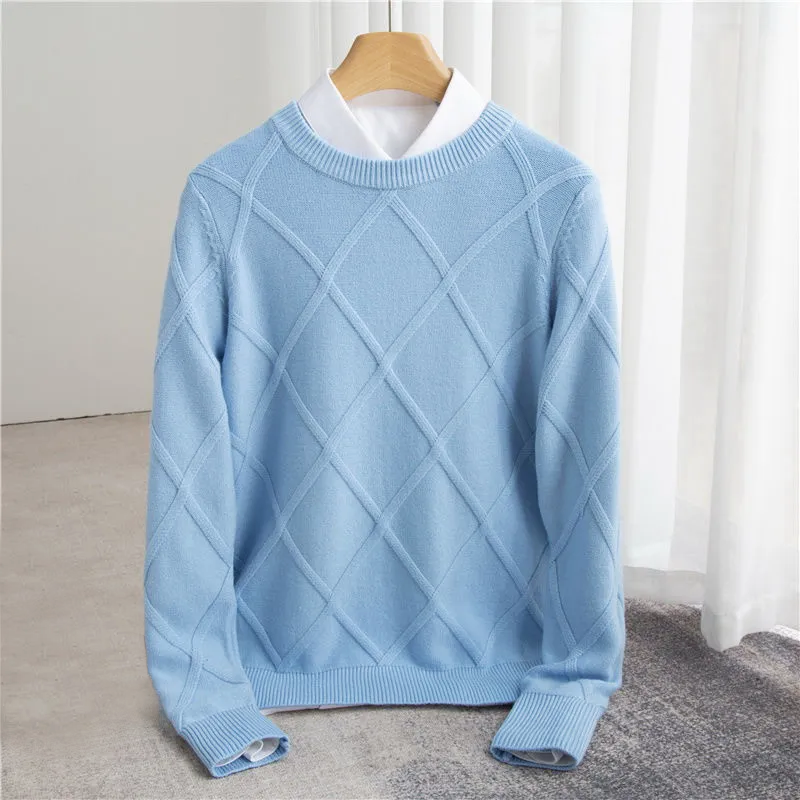 Andrés – Elegancki dzianinowy sweter męski z kaszmirem