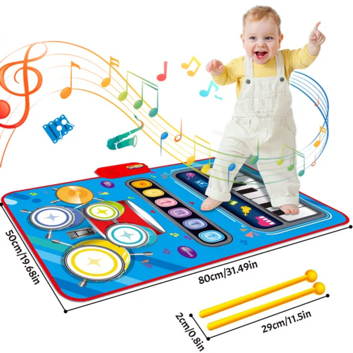 SoundSteps – Mata muzyczna 2 w 1 z pianinem i perkusją