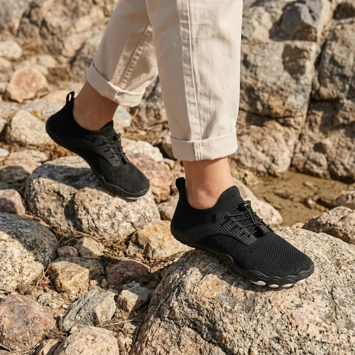 Damskie buty barefoot z szerokim przodem i elastyczną podeszwą