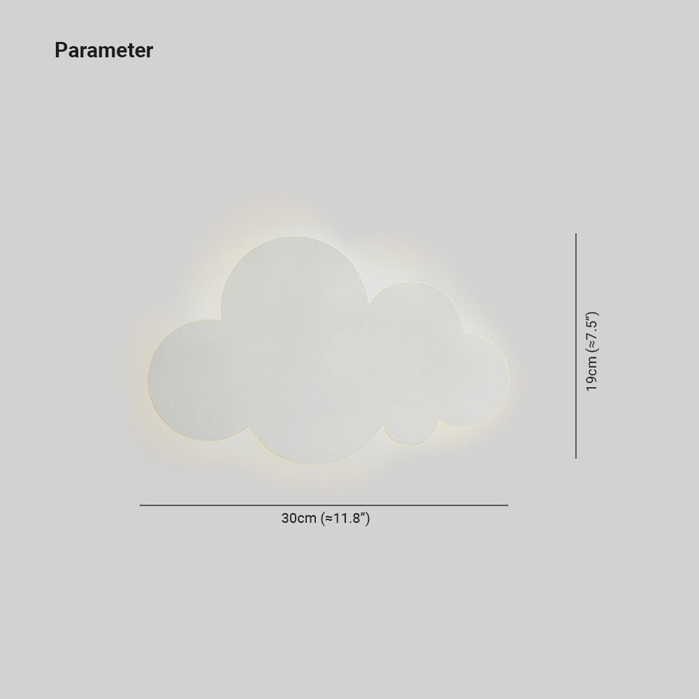 Minimalistyczna Nowoczesna Lampa Ścienna w Kształcie Chmury Aria