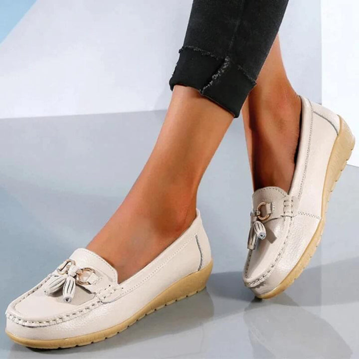 Kobiece Retro Koturny Loafers