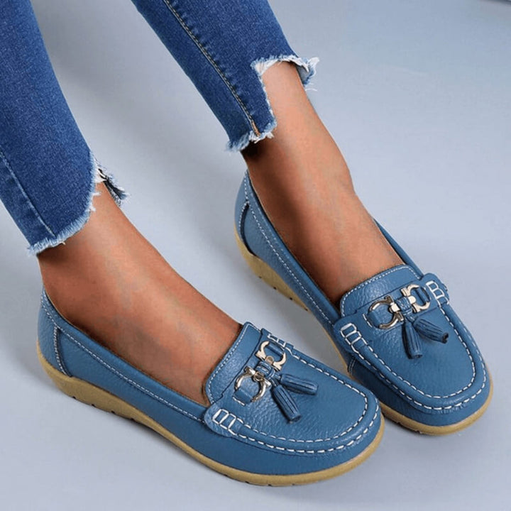 Kobiece Retro Koturny Loafers