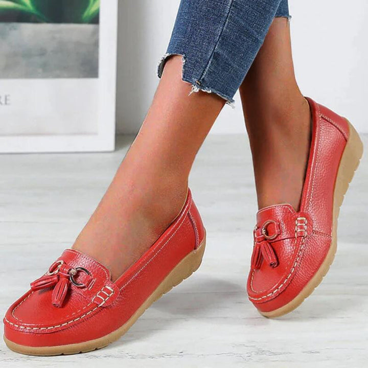 Kobiece Retro Koturny Loafers