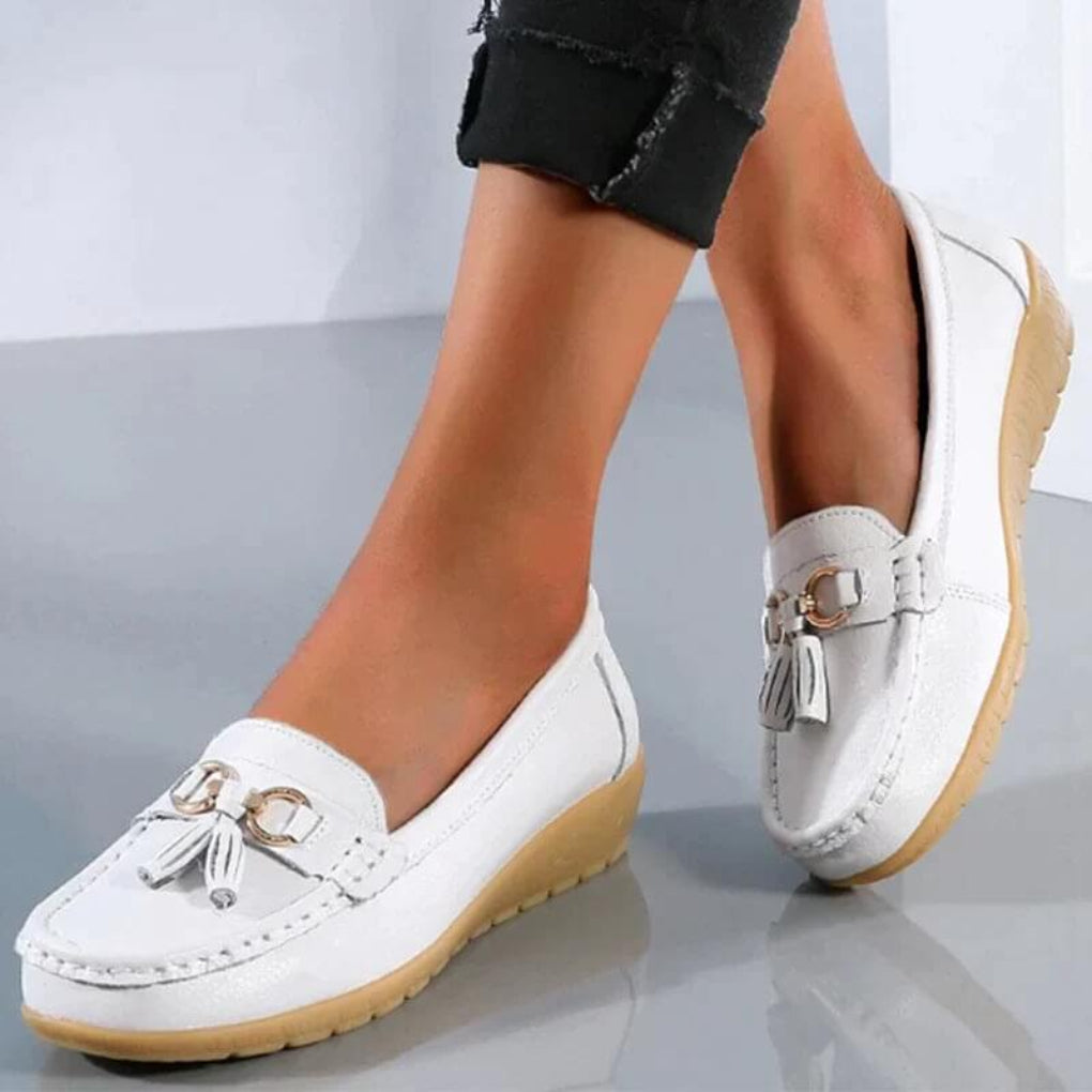 Kobiece Retro Koturny Loafers