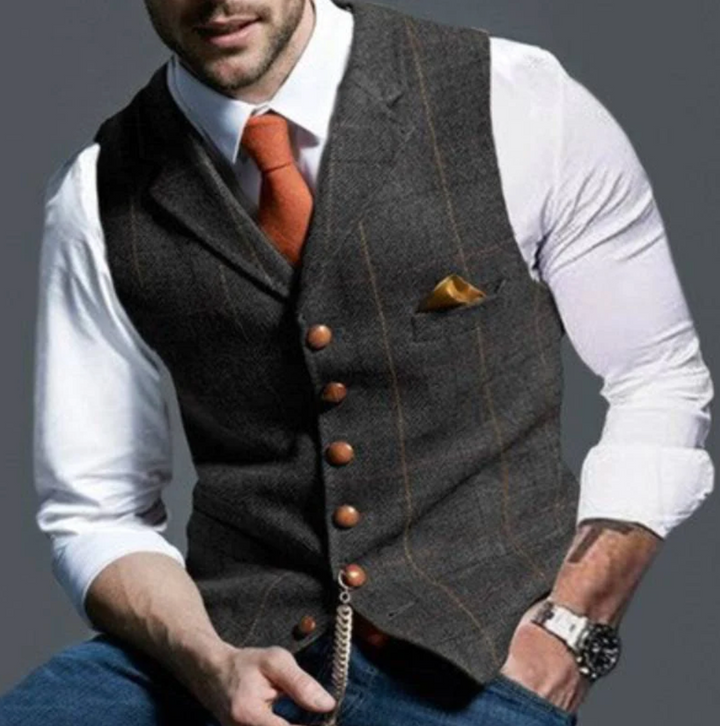 Męska kamizelka w stylu vintage – klasyczny styl z nowoczesnym akcentem