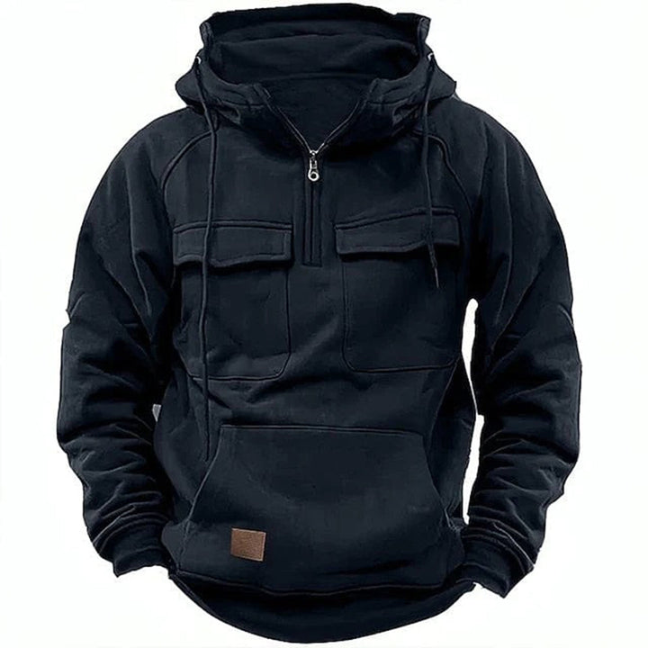Hoodie Motocyklowy Retro dla Mężczyzn - Surowy Styl Spotyka Codzienny Komfort