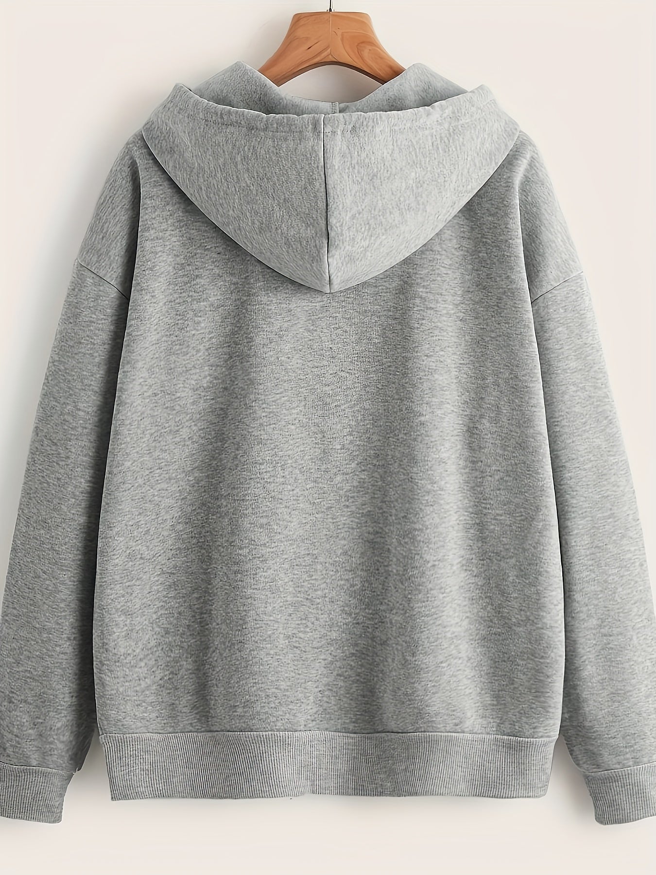 Bluza damska z kapturem z zamkiem kangurką i elastycznymi ściągaczami