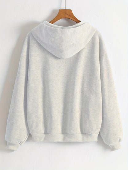 Bluza damska z kapturem z zamkiem kangurką i elastycznymi ściągaczami