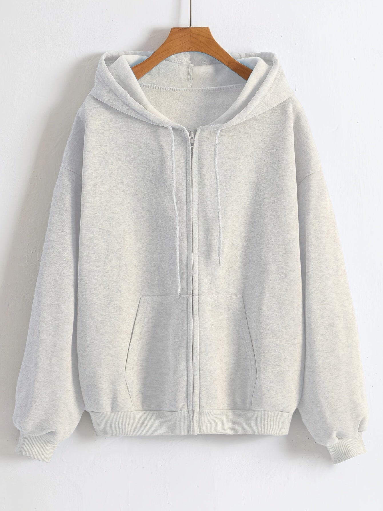 Bluza damska z kapturem z zamkiem kangurką i elastycznymi ściągaczami