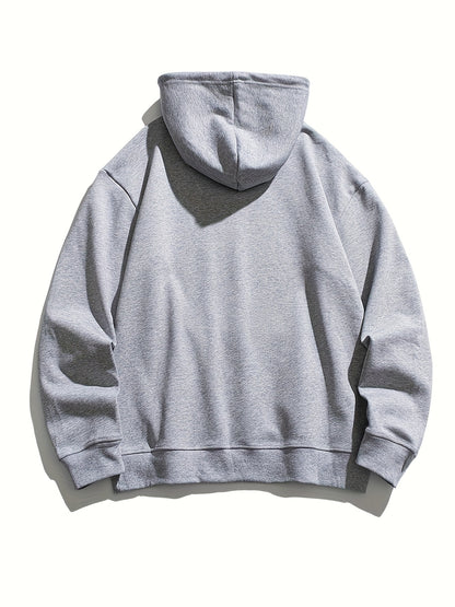 Bluza męska z kapturem z kangurką i elastycznymi ściągaczami