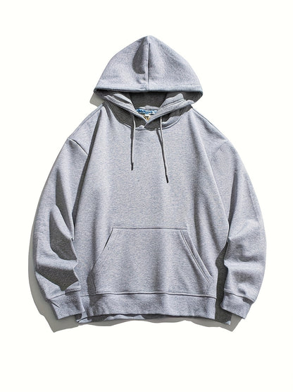 Bluza męska z kapturem z kangurką i elastycznymi ściągaczami