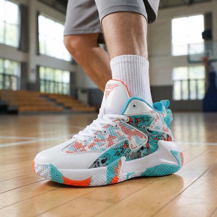 Buty do koszykówki z odważnym graficznym nadrukiem - Seth
