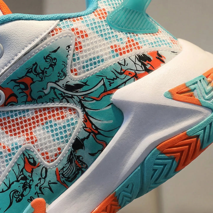 Buty do koszykówki z odważnym graficznym nadrukiem - Seth