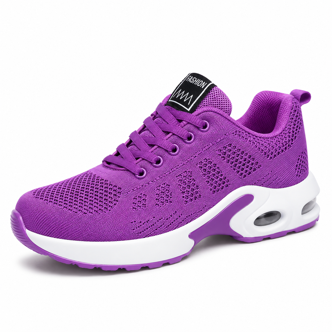 Lekkie ortopedyczne sneakersy damskie z oddychającej siateczki z wyściełaną podeszwą
