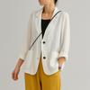Relaksowany Fason Blazer z Naturalnych Włókien