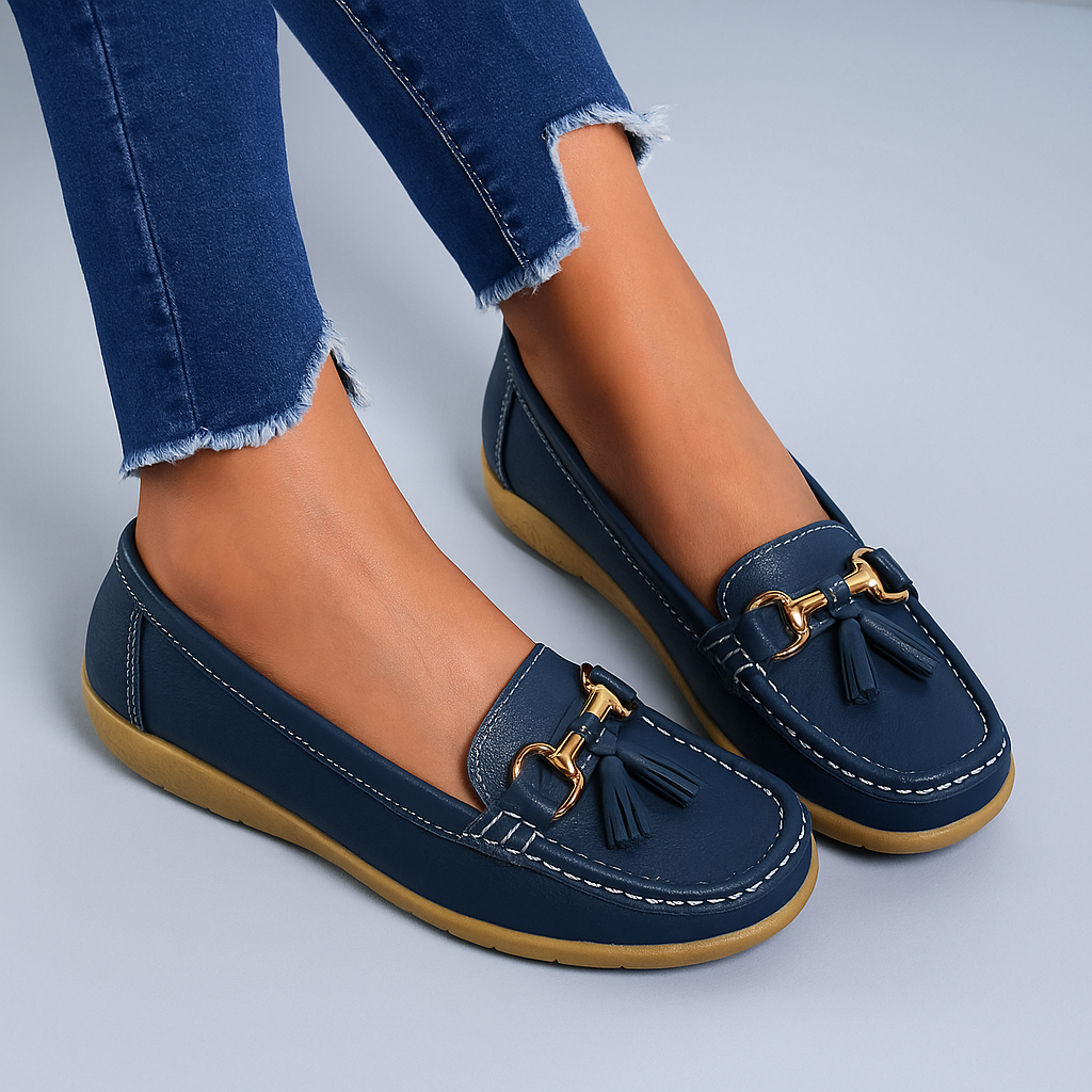 Kobiece Retro Koturny Loafers