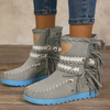 Boho Zachodnie Buty z Frędzlami
