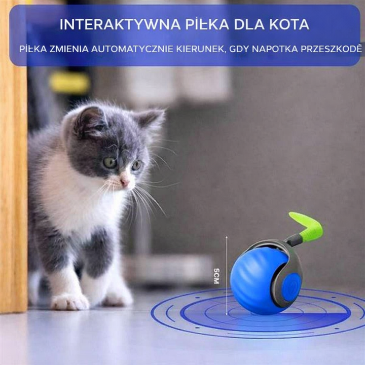 Interaktywna piłka zabawka dla kota – Samo poruszająca się kula do zabawy