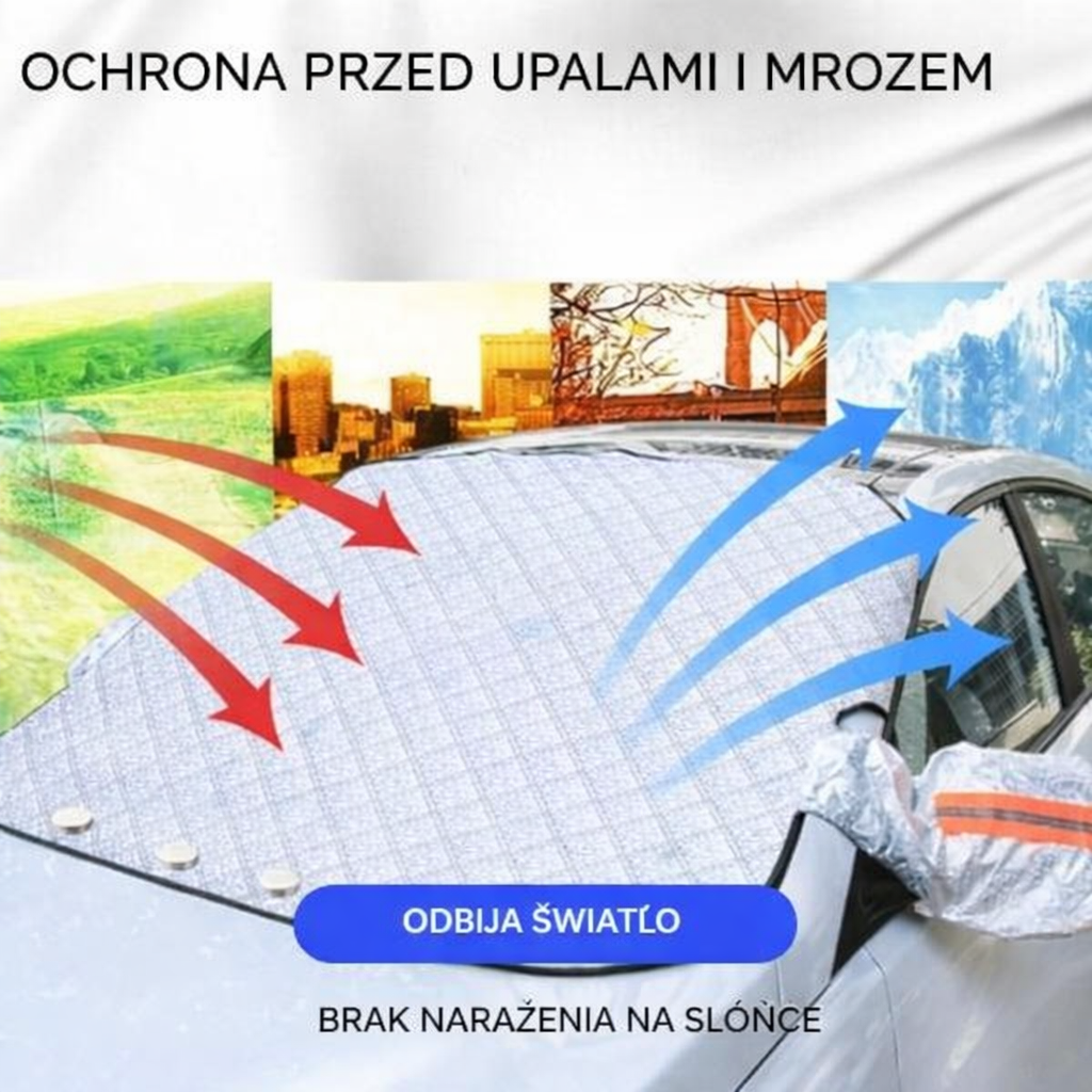 Magnetyczna plandeka przeciwmrozowa – Osłona na szybę przednią