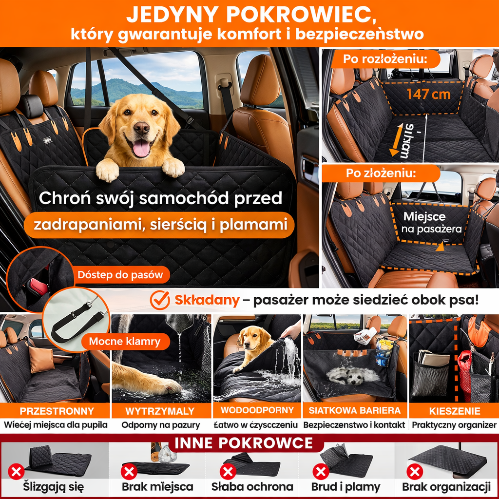 Pokrowiec na samochód dla psa