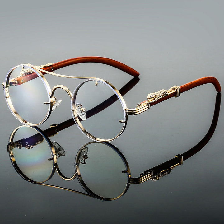 Retro Okulary Przeciwsłoneczne Wykonane z Metalu