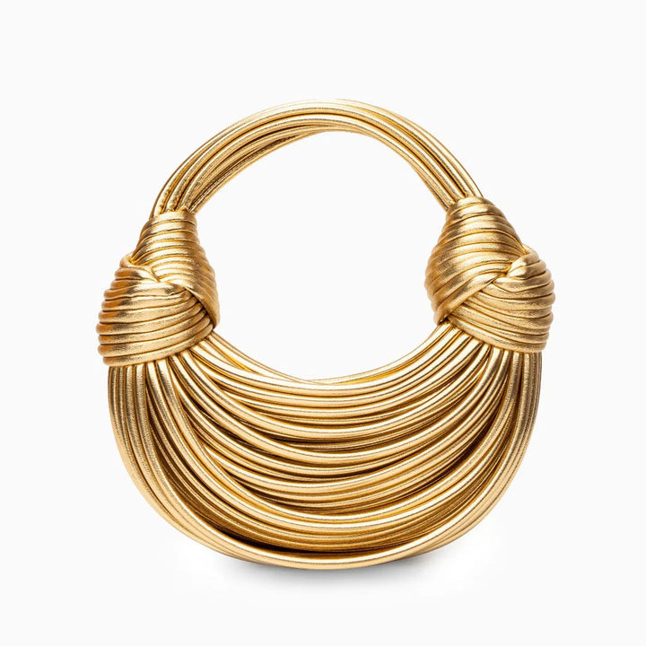 Tkana torebka damska z węzłem