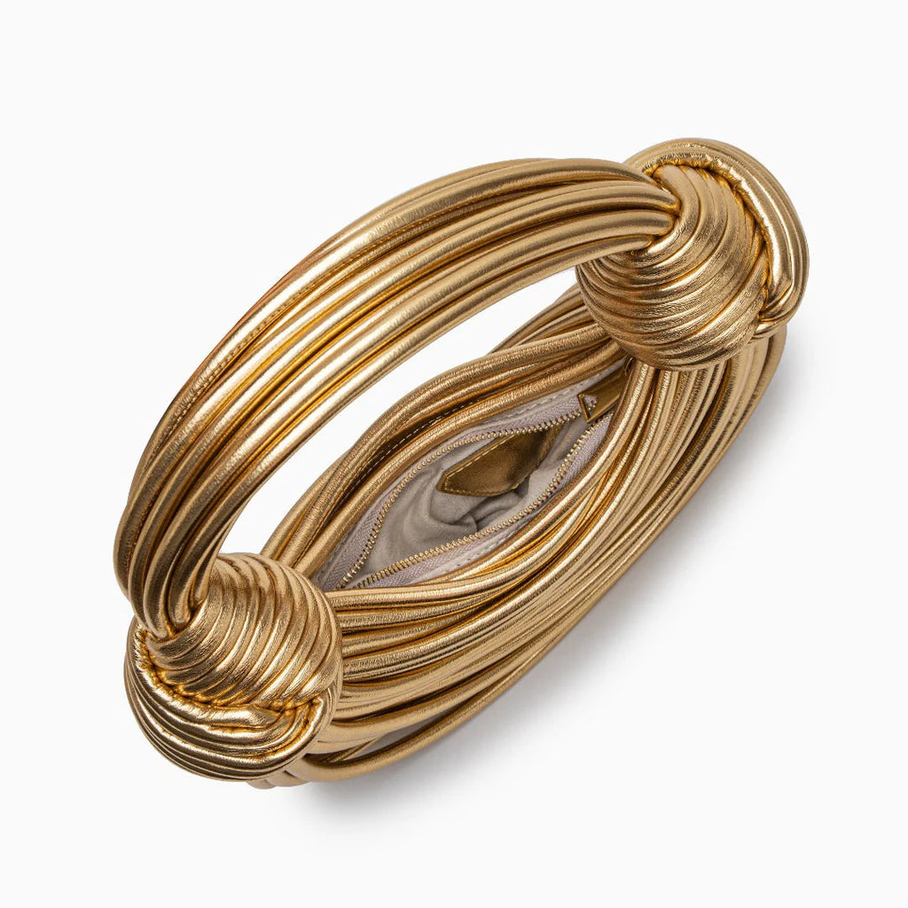 Tkana torebka damska z węzłem