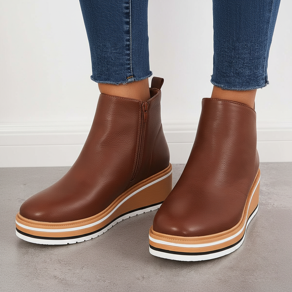 Damskie glany na platformie - Natalie