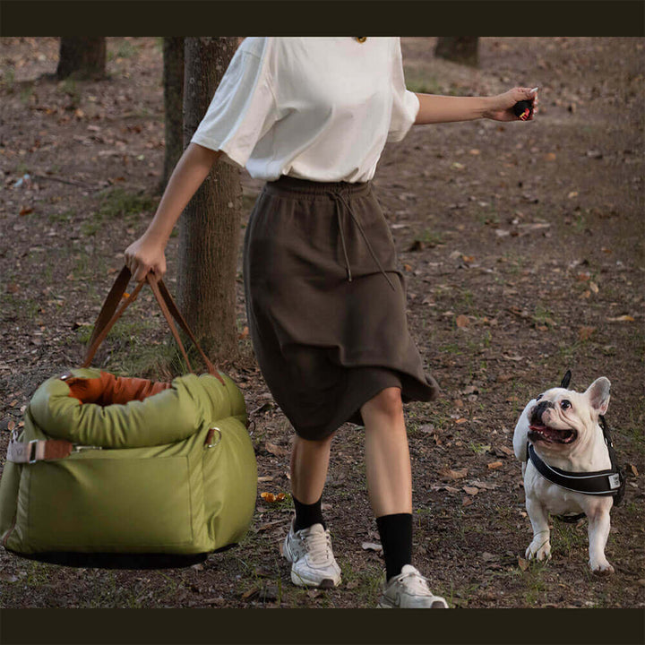 Wygodny zimowy fotelik samochodowy dla psa - PawLuxury