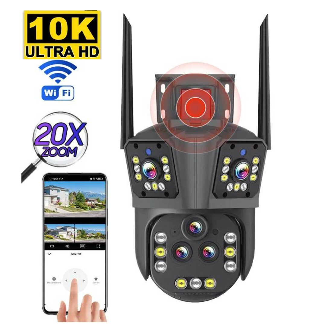 Kamera bezpieczeństwa WiFi 10K z 20 MP i 20-krotnym zoomem – DualGuard Ultra 10K