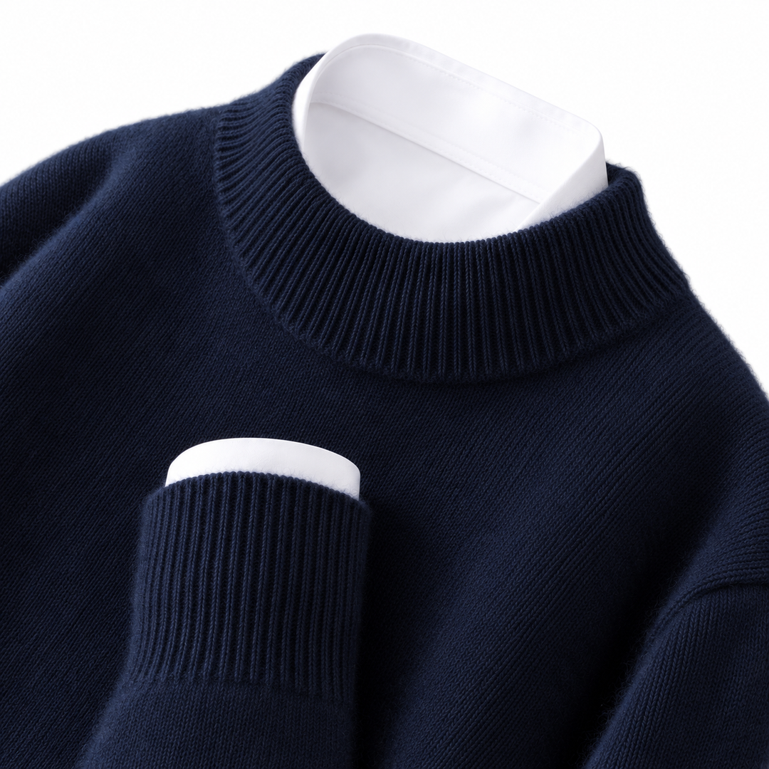 Damski sweter z kaszmiru ze stójką