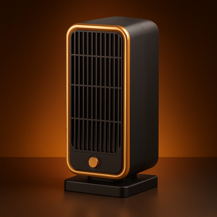Kwadratowa grzejka ceramiczna 500W, cicha, z zabezpieczeniem przed przewróceniem