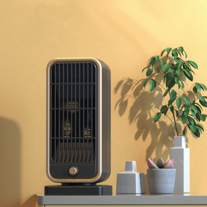 Kwadratowa grzejka ceramiczna 500W, cicha, z zabezpieczeniem przed przewróceniem