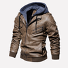 Meska kurtka zimowa z futrzanym kolnierzem