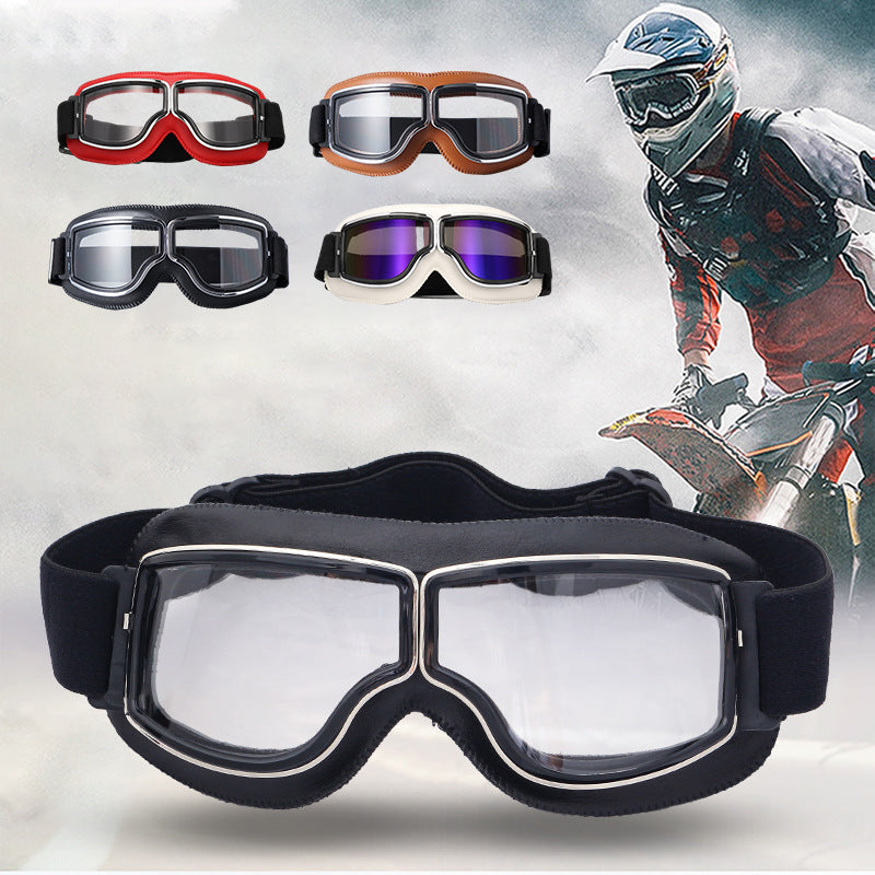 Okulary motocyklowe w stylu vintage
