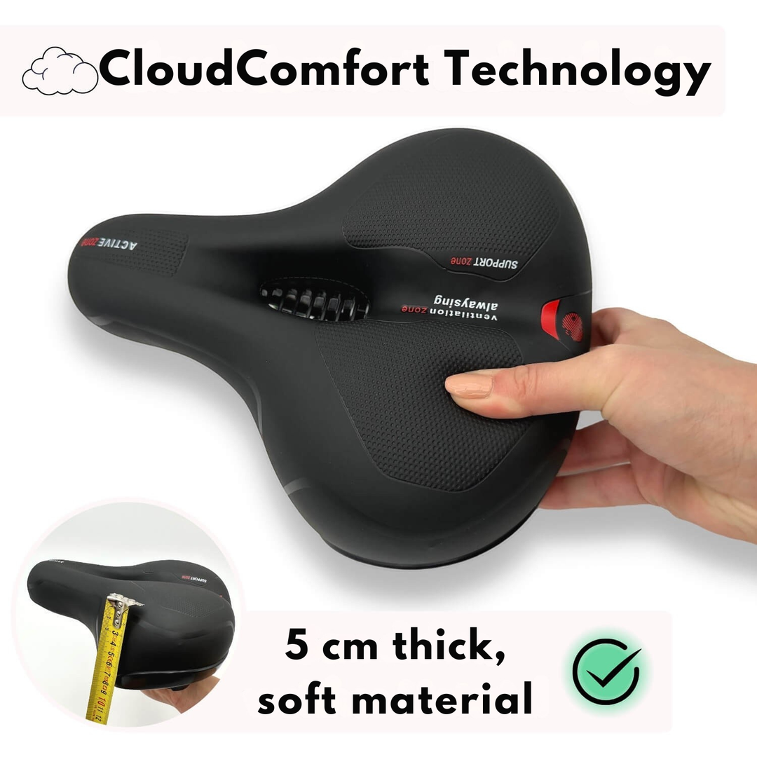 Siodełko rowerowe | Ergonomiczny komfort | Konstrukcja amortyzująca wstrząsy
